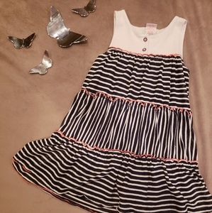 Adorable Striped and Ruffle Girl's Dress